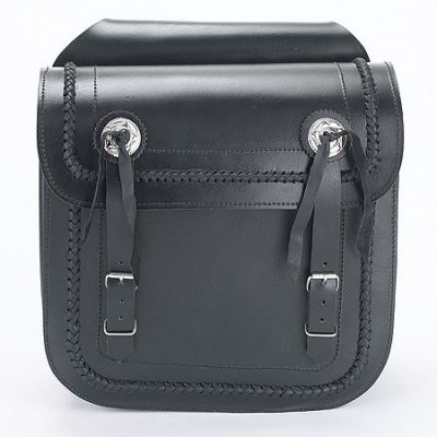 Saddle bag with braid and concho