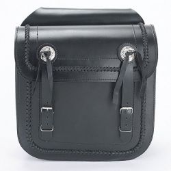 Saddle bag with braid and concho