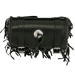 Toolbag with Braid, Fringes and Concho, 10" square