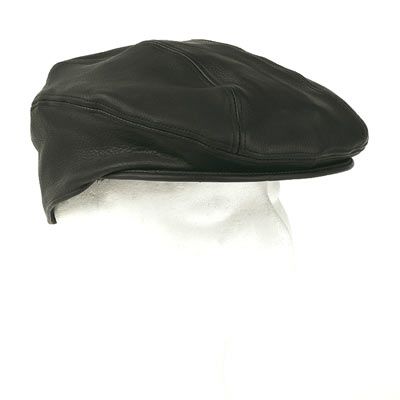 Black Leather Cap