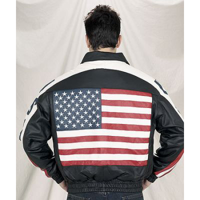 USA Leather Flag Jacket