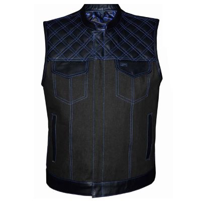 Motorcycle Denim Vest Black